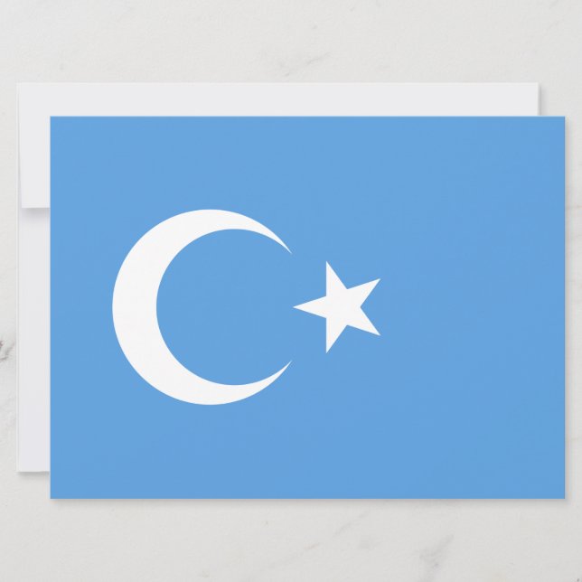 Tarjeta Bandera uigur del este de Turkmenistán (uigur) (Anverso)