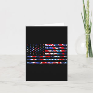 Tarjeta Bandera Usa Tie Dye Niños Bandera Americana 4 De J