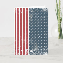 Tarjeta bandera vertical americana