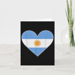 Tarjeta Bandera vintage argentina corazón orgullo país áni