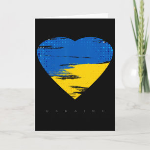 Tarjeta Bandera vintage de Ucrania orgullo ucraniano