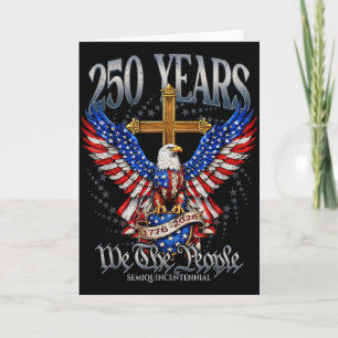 Tarjeta Bandera Vintage Eagle Usa 250 Años 1776-2026 250 A