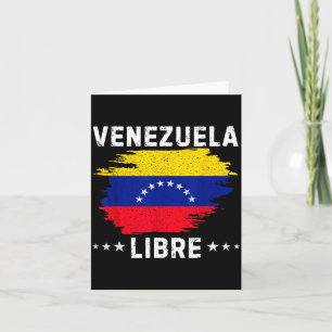 Tarjeta Bandera vintage Venezuela Libre 2026