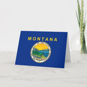 Tarjeta Bandera y emblema de Montanan, bandera de Montana