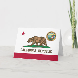Tarjeta Bandera y Sello de Californiano, Bandera de Califo