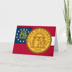Tarjeta Bandera y Sello de Georgia, Bandera de Georgia