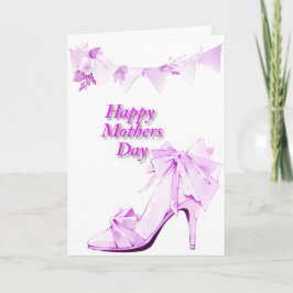 Tarjeta Bandera y Zapato en Rosa