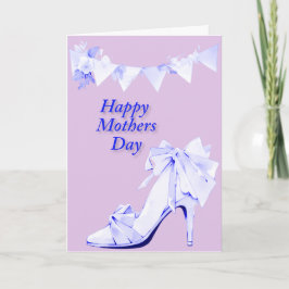 Tarjeta Bandera y zapato en rosa y azul