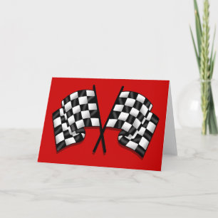 Tarjeta Banderas - Carrera de la bandera a cuadros de moto