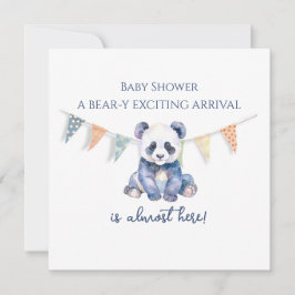 Tarjeta Banderas de amarre de pandas de bebé de color de a