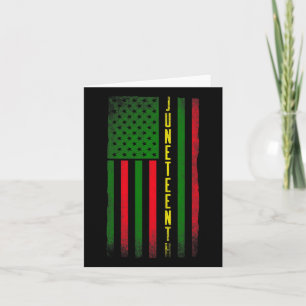 Tarjeta Banderas de Juneteenth África Negro Americano Afri