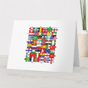 Tarjeta Banderas de los países de la bandera internacional