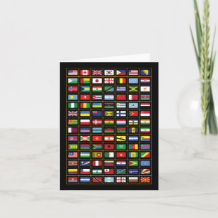 Tarjeta Banderas de los países del mundo internacional 