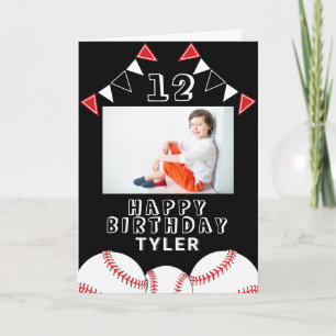 Tarjeta Banderas de pelota de béisbol Deportes Niños Foto 