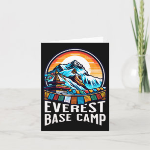 Tarjeta Banderas del campamento base del Everest con bande
