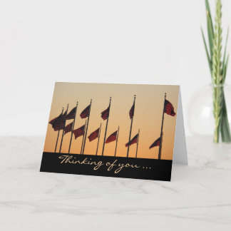Tarjeta Banderas del Sunset American Patriotic USA