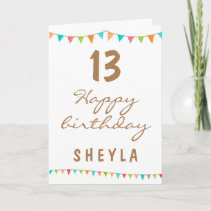 Tarjeta Banderas divertidas y coloridas para cumpleaños de