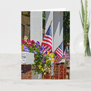 Tarjeta Banderas + Flores