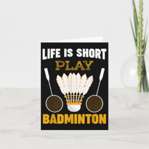 Tarjeta Bandminton Player Shuttle Badminton Lover