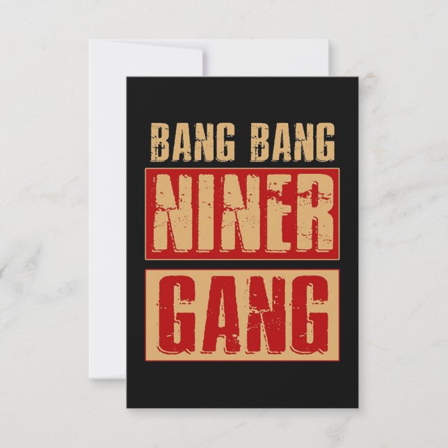 Tarjeta Bang Bang Niner Gang (Anverso)
