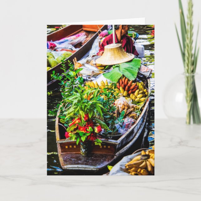 Tarjeta Bangkok | Mercado Flotante (Anverso)