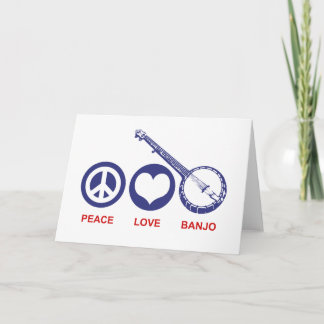 Tarjeta Banjo del amor de la paz