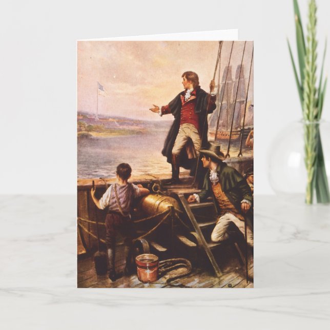 Tarjeta Banner de The Star Spangling de Percy Moran (Anverso)