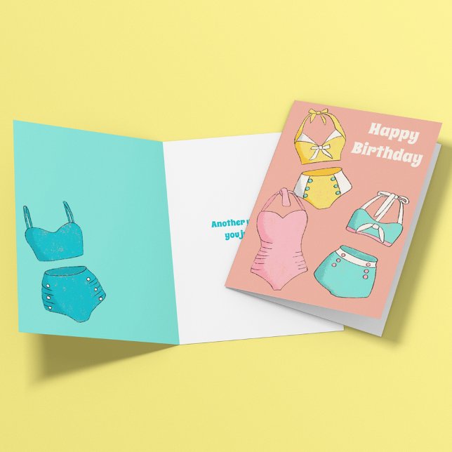 Tarjeta Baño de cosecha cutáneo con Personalizable Cumplea (Subido por el creador)