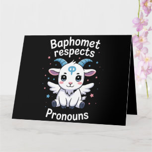 Tarjeta Baphomet transgénero respeta el orgullo trans