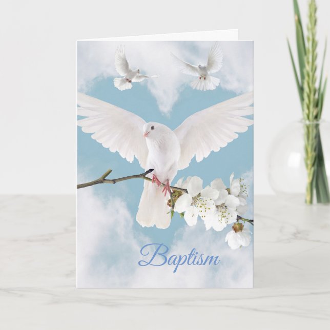 Tarjeta Baptism Dove Card (Anverso)