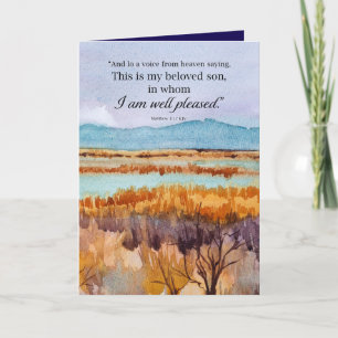 Tarjeta Baptism Felicitaciones Desierto Biblia Matthew