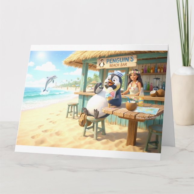 Tarjeta Bar de la Playa del Pingüino (Anverso)