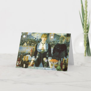 Tarjeta Bar en el Folies Bergere por Edouard Manet