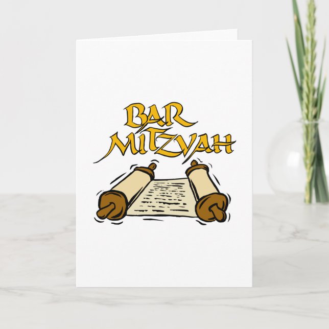 Tarjeta Bar Mitzvah (Anverso)