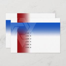 Tarjeta Bar Mitzvah Rojo y Azul en cualquier color