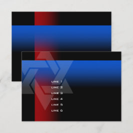 Tarjeta Bar Mitzvah Rojo y Azul en cualquier color