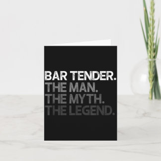 Tarjeta Bar Tender Ender El hombre mito leyenda regalo