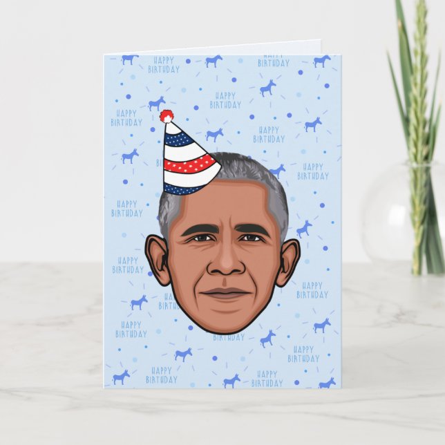 TARJETA BARACK OBAMA CUMPLEAÑOS (Anverso)