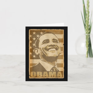 Tarjeta Barack Obama desgarrado Poster