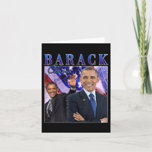 Tarjeta Barack Obama estilo retro vintage