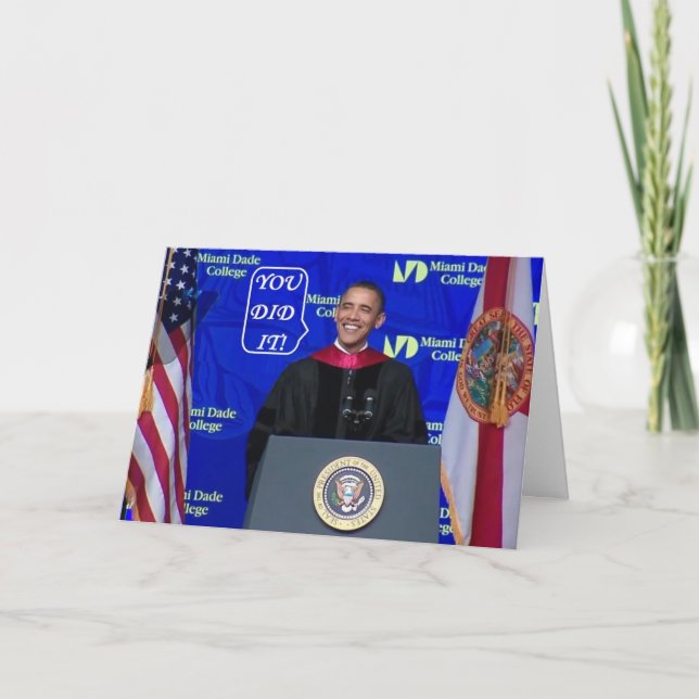 Tarjeta Barack Obama - Tarjeta-m de la graduación (Anverso)