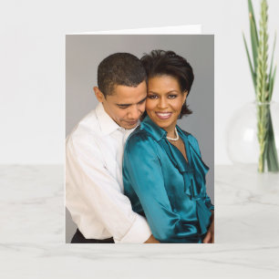 Tarjeta Barack y Michelle