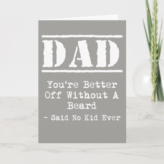 Tarjeta Barbas y papá Giftcard del día de padres de los (Anverso)