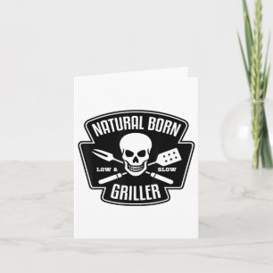Tarjeta Barbecue Natural Nacido Griller Funny Grill Master