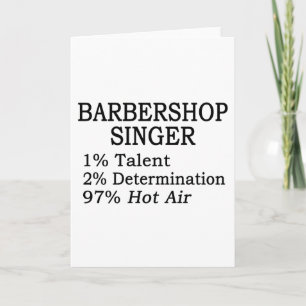 Tarjeta Barbershop Singer Hot Air