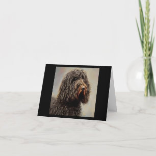 Tarjeta Barbet - Retrato de perro