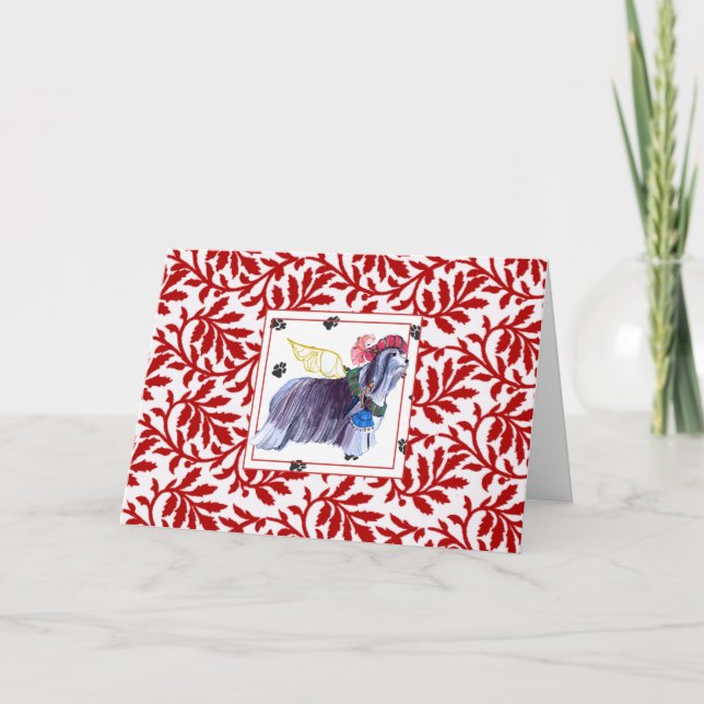 Tarjeta barbuda del día de fiesta de NOEL del (Anverso)