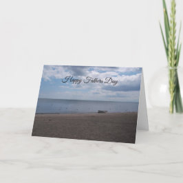 Tarjeta Barca de remos del Día del Padre feliz