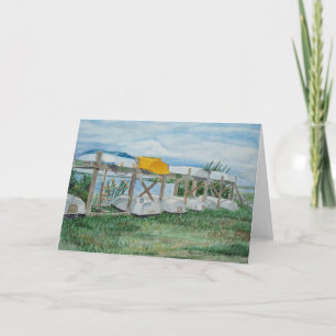 Tarjeta Barcas de Verano Acuarela