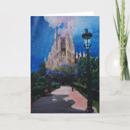Tarjeta Barcelona Sagrada Familia con el parque y la